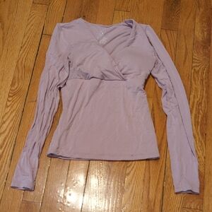 Klassy Network Lilac Long Sleeve Wrap Top